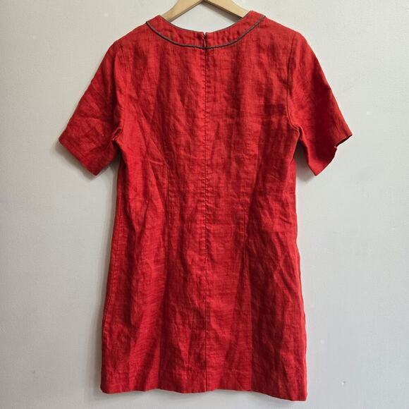 PENDLETON Lora Linen Shift Dress in Cayenne 10 Petite - Picture 7 of 12